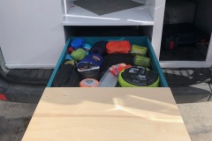 Dinette Bed Storage Drawer Sprinter Campervan Conversion build