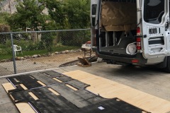 Installing Base Floor in a Mercedes Sprinter Van Conversion Campervan