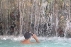 MOONEY FALLS IN HAVASUPAI ARIZONA