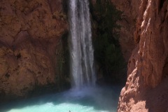 MOONEY FALLS IN HAVASUPAI ARIZONA